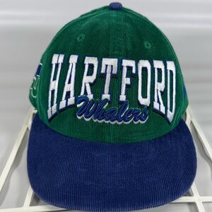 Hartford Whalers Corduroy Green and Blue NHL New Era ‘Vintage Hockey’ Cap